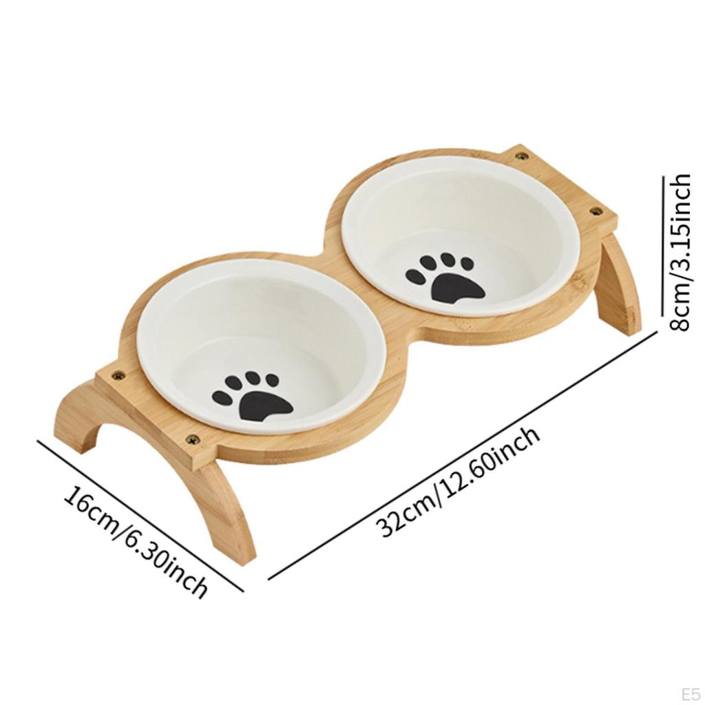 Elevated Cat Bowls ,Food and Water Bowl, Feeding Raised Station for Dogs Cats