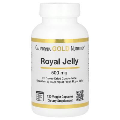 Pappa reale, concentrata e liofilizzata, 500 mg, 120 capsule vegetali