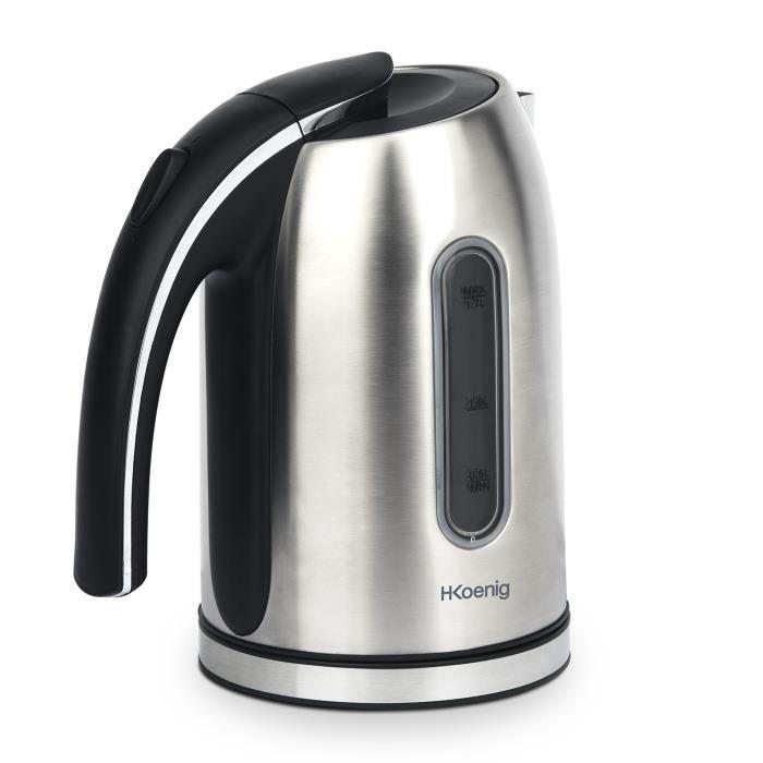 Bouilloire Électrique H.KOENIG BO17 - Capacité 1,7 L - Corps En Acier Inoxydable