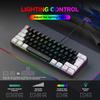 Portable 61 Keys Wired Mini Mechanical Keyboard K61 Ergonomic Quiet Keyboard for PC Office Home Gaming