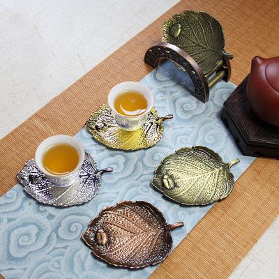 Leaf Tea Coasters Non-slip and Heat Insulation  Pads Waterproof Slip Resistant Cup Pad Table Protector Kitchen Tableware Set