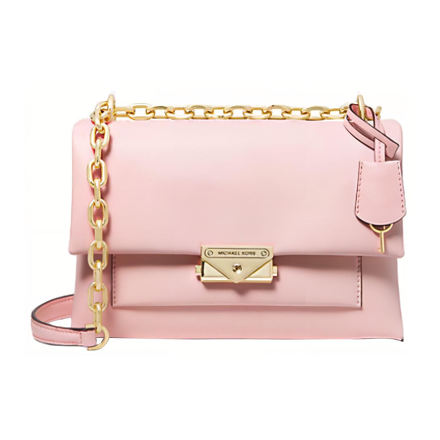 

Michael Kors Mk Cece Classic Solid Color Vintage Chain Gold Buckle Flap Polyester Crossbody Shoulder Bag Medium Women Bags 35F2G0EF8O-POWDER-BLUSH Basic Set (Bag+Dust Bag)
