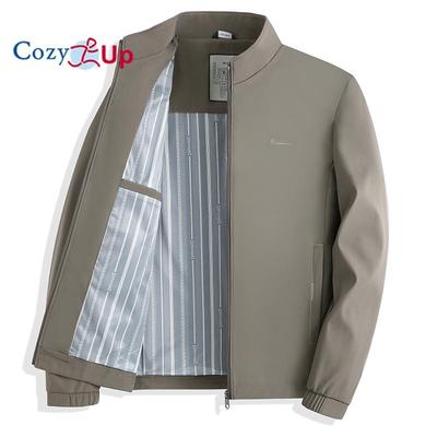Cozy Up Pánská lehká bunda Bomber Větrovka Jarní Golf Lehká Větrovka Plný Zip Běžné Kabát Stylová móda