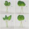 3PCS Green Artificial Palm Leaves Acesorries Water Chestnut Leaves Simulation Leaf Photo Props Heavenly Bird Leaf