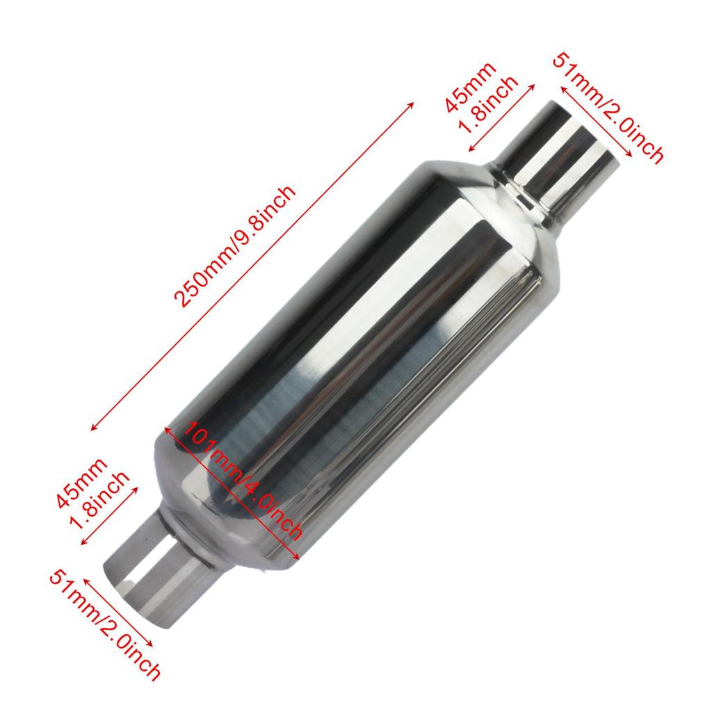 Universal Decorative Stainless Steel Silver Exhaust Muffler Pipe