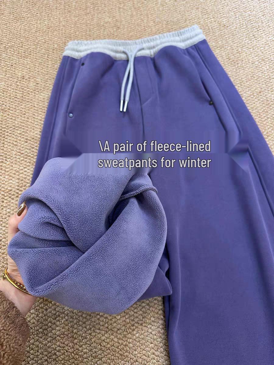 

Purple Women s Sweatpants – Casual, Versatile, Cotton Blend Brushed Fleece 420g M фіолетовий