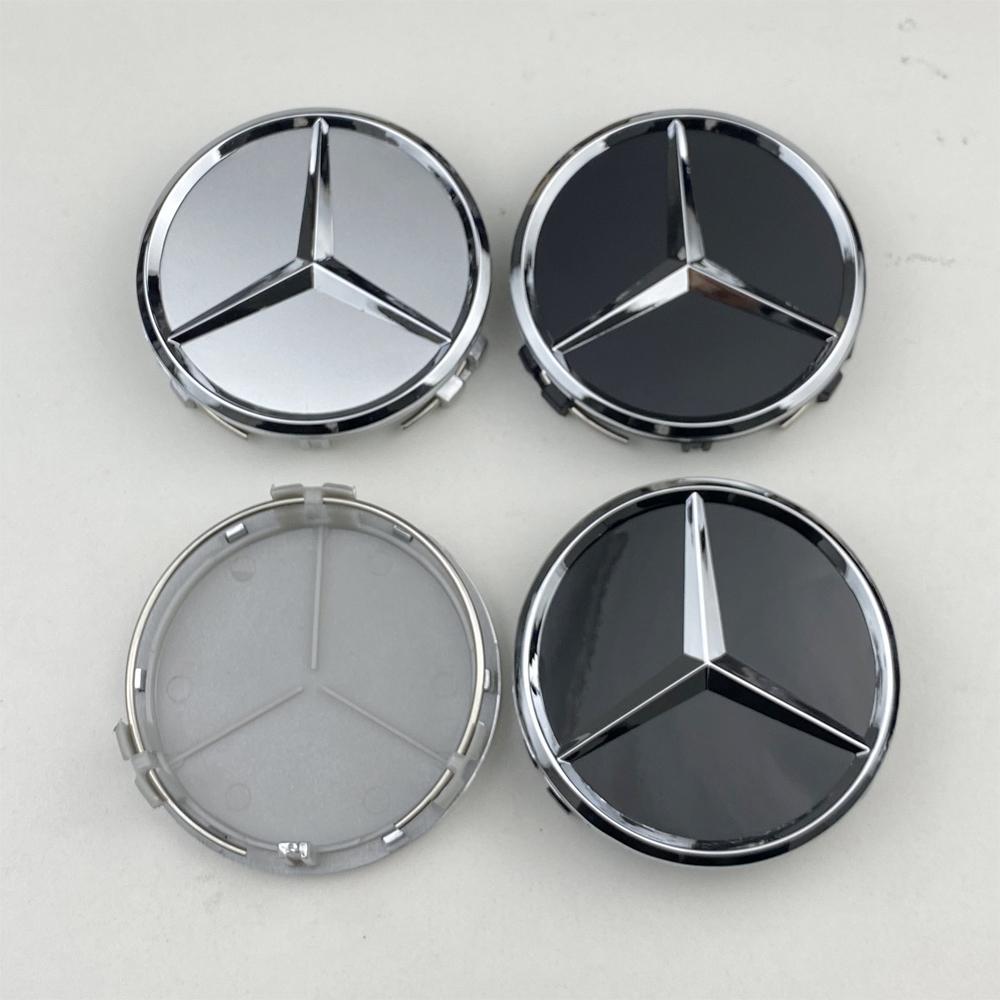 For Mercedes Benz amg For AMG 4pcs 75MM Car Wheel Center Hub Caps Covers Mercedes Benz A B C S Class AMG GLA W176 W221 W204 W205 accessories DG1