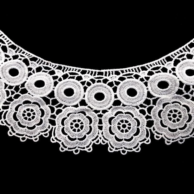 Lace Embroidered Collar Circumference Flower Piece Milk Silk Embroidered Hollow Fake Collar, Water-Soluble Collar, Shoulder Collar Corsage Accessories