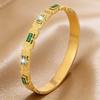 Rich Emerald and Zircon Inlaid Jewelry Bracelet for Women