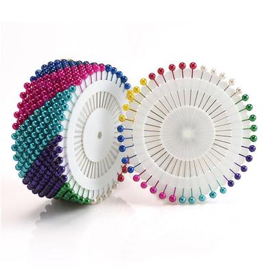 480 Pcs 1.5" Colorful Round Pearl Straight Head Pins Dressmaking Sewing  Pins & Pincushions Craft Tool