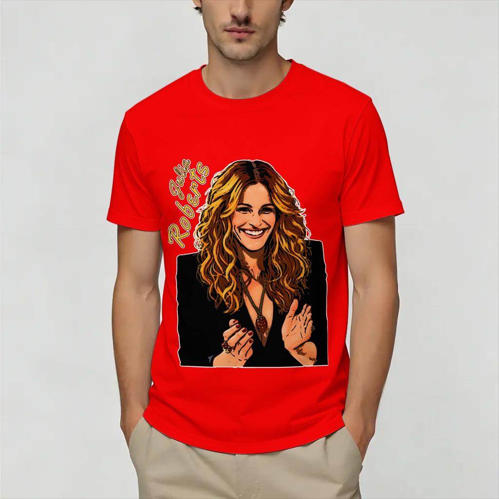Unisexs Julia Roberts T Shirts Pure Cotton Clothing Casual Short Sleeve O Neck Tee Shirt Plus Size TShirts