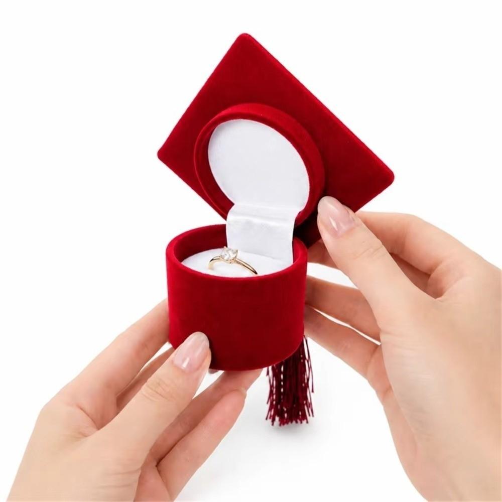 Composites Doctoral Hat Ring Box Earrings Packaging Box  Student Graduation Season