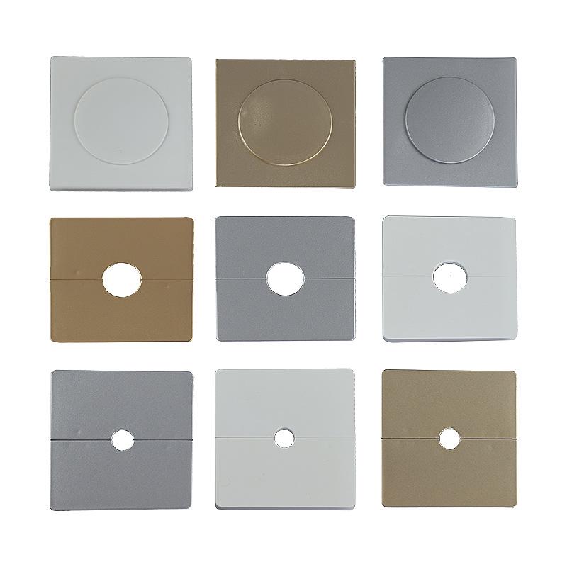 Square Detachable Cable Hole Cover Plate – Adhesive Decorative Wall Plug with Buckle for TV.