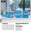 Dessert table Buffet table Food display rack Acrylic Cold Food Display Stand Hotel tea break table setup Ornament set Blue booth