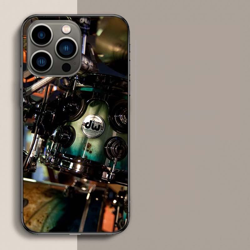 Musical Instrument Drum rock Phone Case For Apple Iphone 16E 16 17 Pro Max Air 15 Pro 14 Plus 12 13 Mini Cover Cute Fund