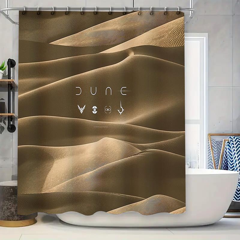 

Elegant Desert Landscape Shower Curtain Backdrop Modern Abstract Art Fabric Decor W60H190(CM)-1 Pcs