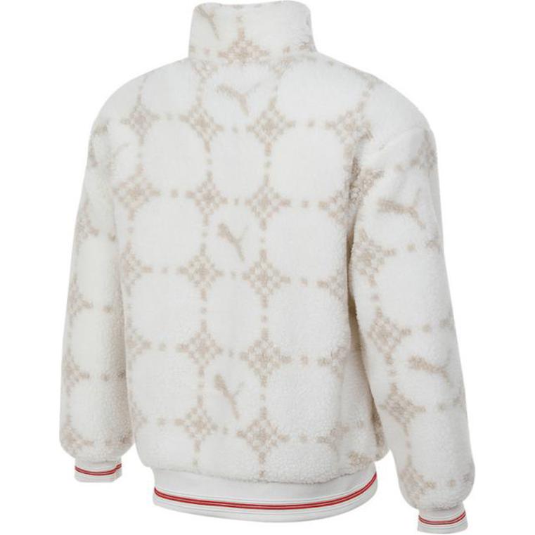 Puma New Year Series Stand Collar Fashion Versatile Fleece Jacket Men Jacket White 631421-92