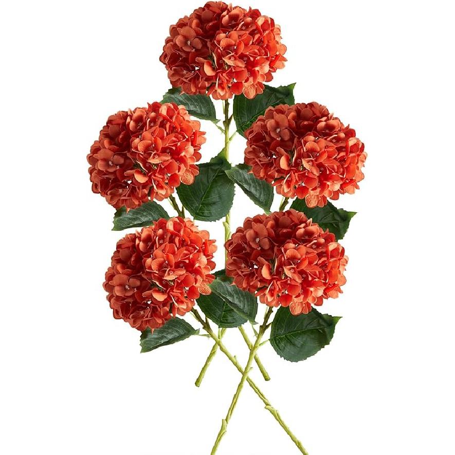 PARTY JOY 12PCS 15.4In Artificial Hydrangea Silk Flowers Bouquet Faux Hydrangea Stems for Wedding Centerpieces Home Decor (White,12pcs)