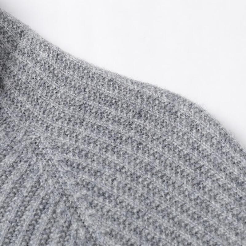 SNOWFLYING Women's 100% Merino Wool Ribbed Half-Zip Hooded Sweater