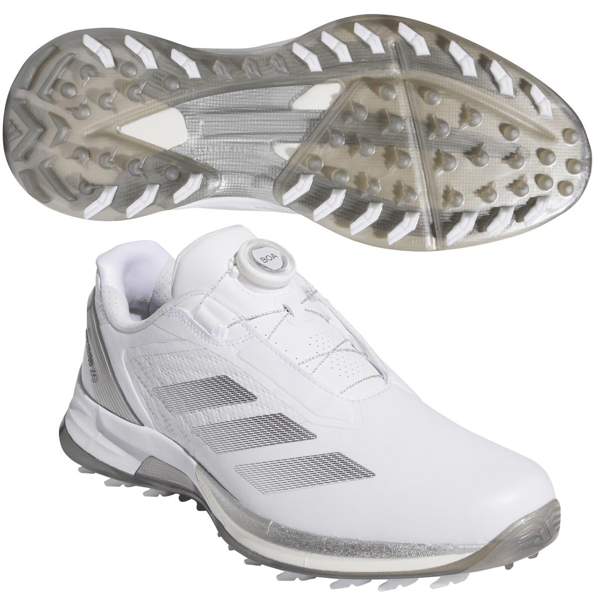 

Adidas Golf Men s Adizero Zedz Low Boa Golf Shoes, White/Iron Metallic/Silver Metallic, Size 26.0 cm
