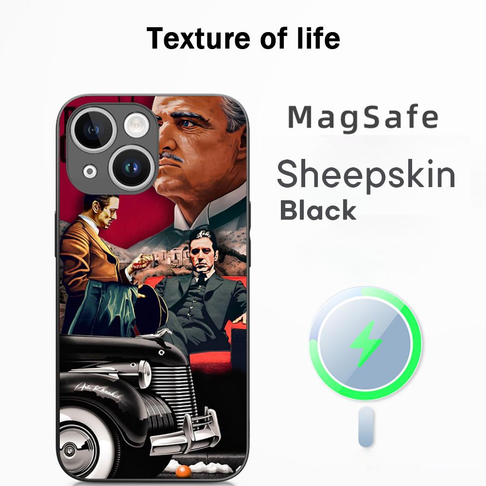 

The godfather classic movie poster Phone Case For iPhone 17 16 15 14 13 12 Plus Pro Max High-end Luxury Magsafe Sheepskin iPhone 13 Pro Max