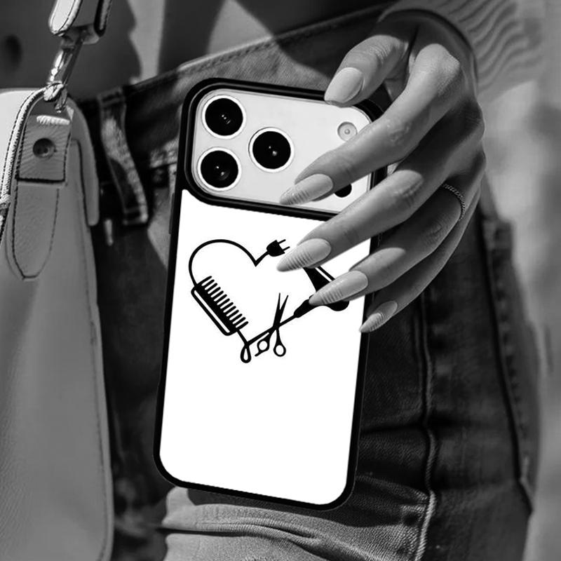 Barber Shop Hair Stylist Salon Phone Case For iPhone 17 Air 14 15 13 12 Max Cover For Apple 14 15 16 16e 11 Pro Max Plus Coque