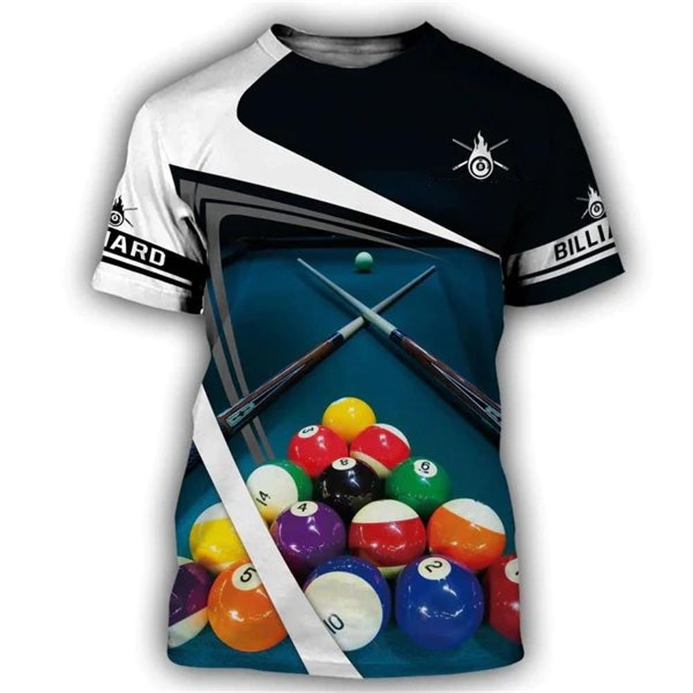 Kulečník Snooker Pivo 3D Tisk Tričko Móda Streetwear Muži Ženy O-Krk Trička Léto Oversized Harajuku Trička Unisex Topy