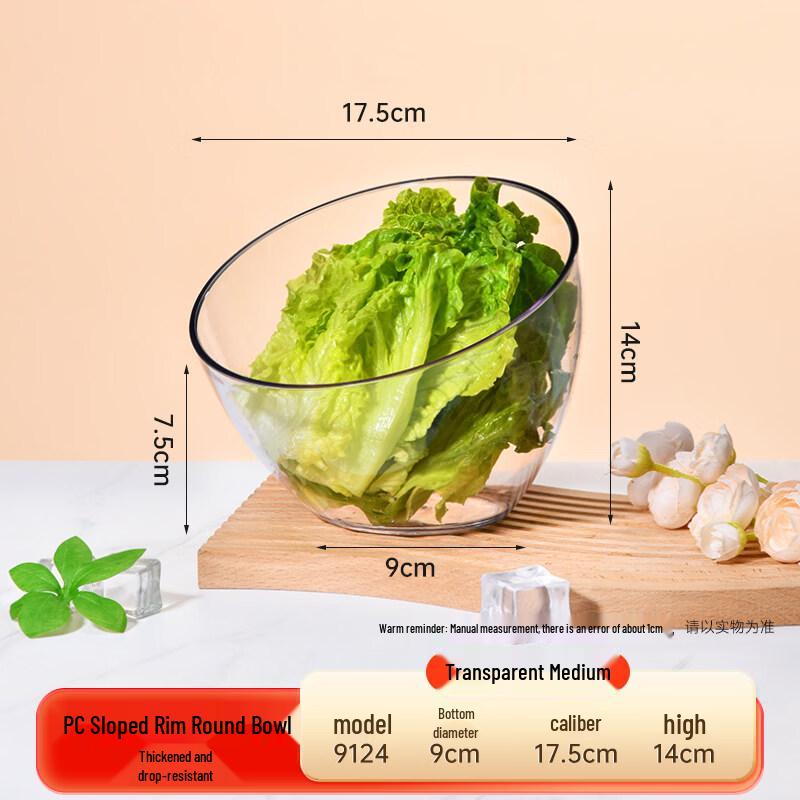 Commercial Plastic Transparent Slanted Serving Bowls