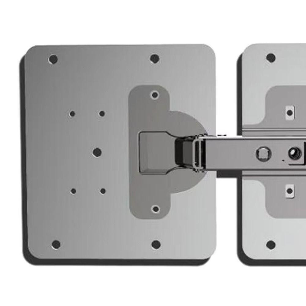 Silver Hinge Repair Plate with 4 Screws Hinge Fixing Plate  for Table Cabinet Window Door