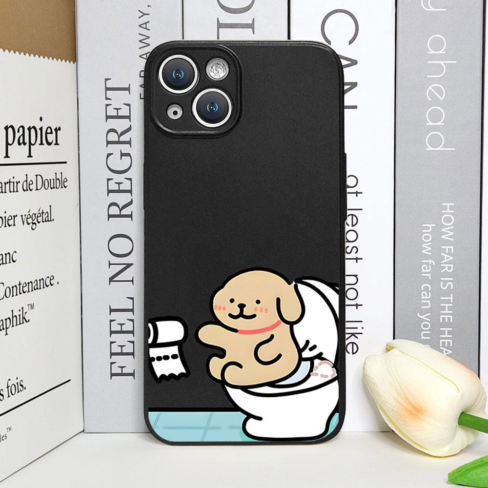 Funny Animal Dog Couple Phone Case for IPhone 11 12 13 14 15 16 Pro Max 7 8Plus X XS MAX SE2 Shockproof Soft Cover Paired Fundas