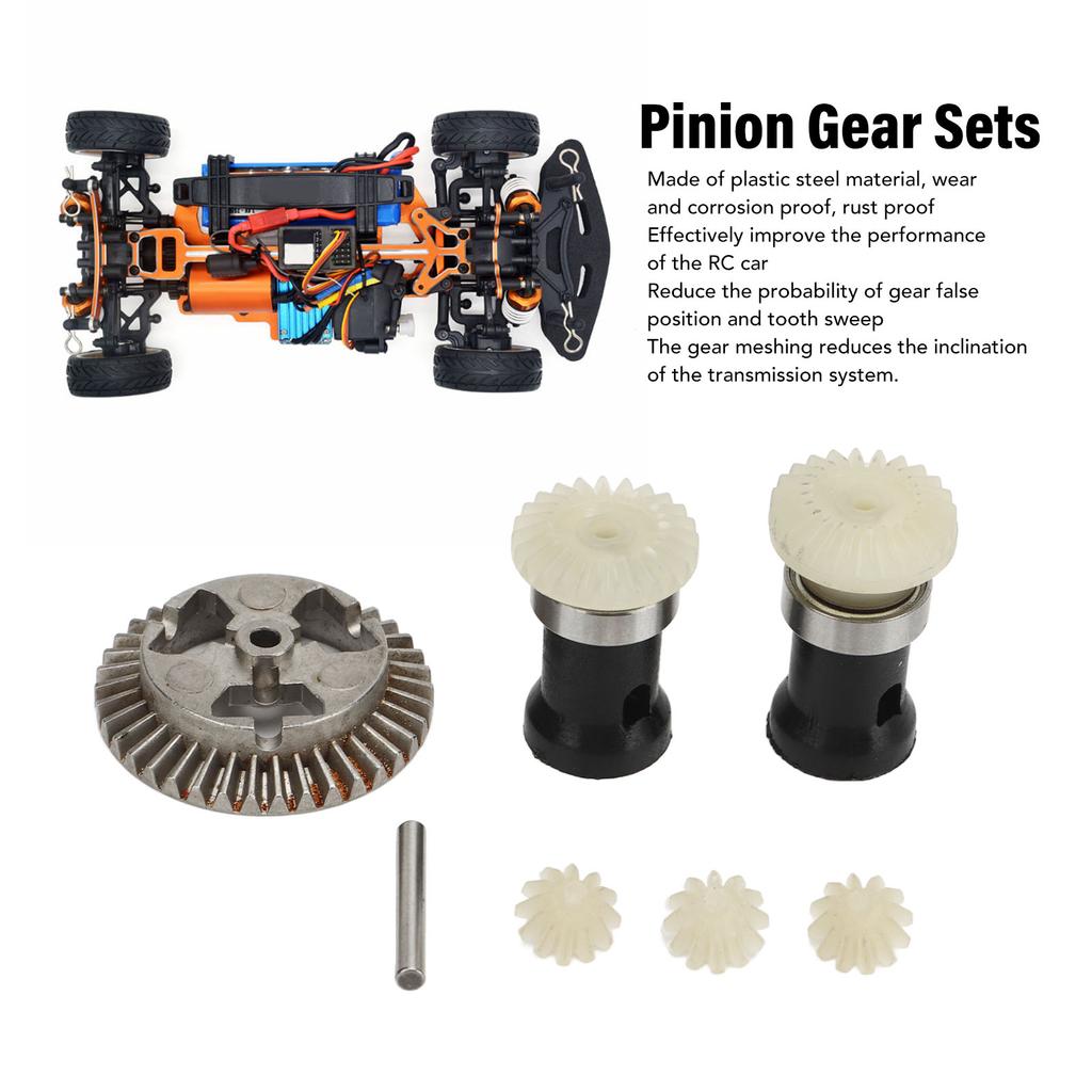 12T 24T 38T Motor Driving Gear Differential Gear Combo Set For ZD Racing 1/16 For S16 Ex16 16426 2011 RC Flat Sports Car