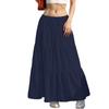 Women's Drawstring High Rise Midi Skirt Tiered Ruffle Maxi Skirt Casual Summer Long Skirt