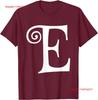 Cute Letter E for Eleanor Costume T Shirt  vintage Washed Top For Everyday Wear Stretched Breathable Versatile Soft Unisex