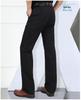 Men's Plus Size High Waist Cotton Work Pants - Summer Lightweight Casual & Formal Straight Leg Trousers for Middle-Aged & Elderly.