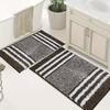 Explosive Striped Two-Piece Set, Bathroom Absorbent Floor Mat, Bathroom Door Non-Slip Foot Pad, Toilet Rug