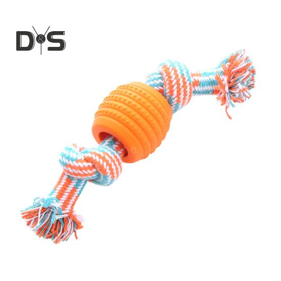 

Игрушка для домашних питомцев Шарик с двойным узлом, устойчивый к укусам, хлопковая веревка, игрушка для жевания собаки, легко чистящаяся игрушка для шлифования зубов, чистящая игрушка для коренных зубов, облегчение тревоги, товары для домашних животных д