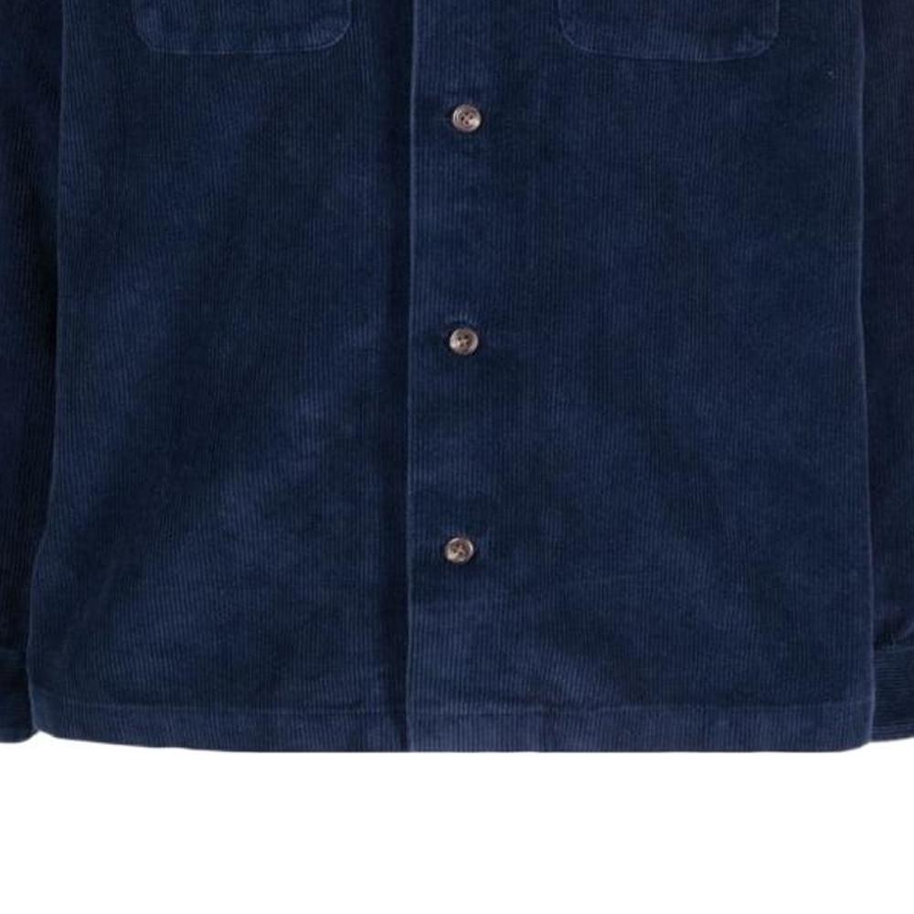 Polo Ralph Lauren Solid Color Single-Breasted Polo Collar Long Sleeve Shirt Men shirts Navy-Blue 710876980-006