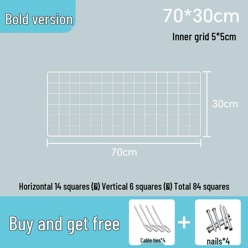 White Wire Mesh Grid Display Rack for Photos & Storage