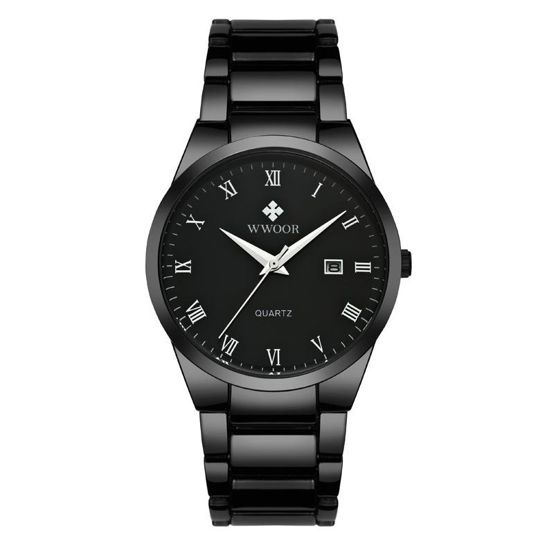 

Wwoor Holding Love 8830 Men S Watch Steel Strap Quartz Watch Solid Strap, Roman Literary Watch