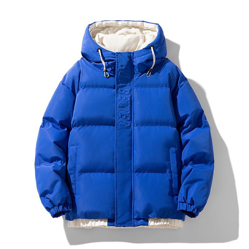 Winter Warm Hooded Jacket for Men Casual Windproof Coat Padded Thicken Parka Jackets Men's Quilted Full Zip Windbreaker Insulated Jackets with Hood