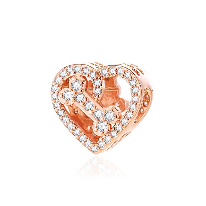 Charms Planet Bead Copper Rose Gold Pink Butterfly Dangle Fit Bangle Bracelet Necklace Diy Jewelry