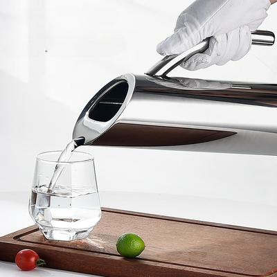 Water Jug Stainless Steel Straight Water Pitcher Carafe Iced Tea/Cold Brew Coffee Dispenser Kitchen Jug for Fridge Outdoor Gift