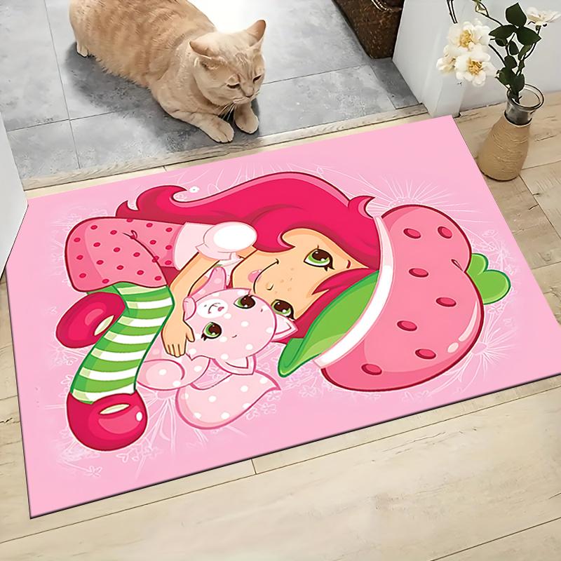 1Pc Strawberry Shortcake Dreamscape Carpet Rug Customizable Soft Washable Antislip Home Living Room Sofa Mats Personalized Rug 0917253