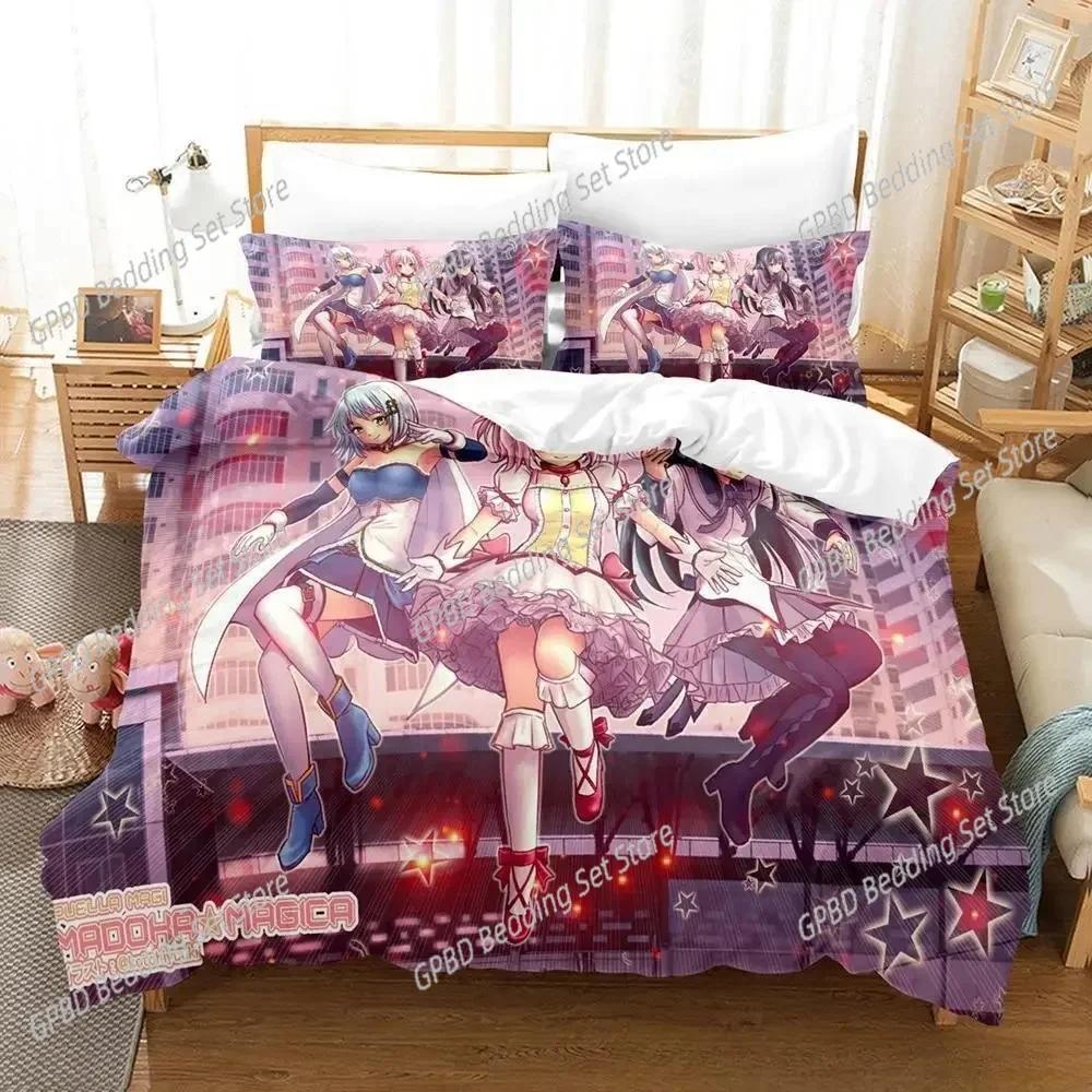

Comforter Puella Magi Madoka Magica Bedding Set Bedroom Soft Modern S Comefortable Kids And Comforter (quilt)-EU Single(135*200cm)3pcs