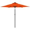 Vidaxl Parasol Ogrodowy Led, Stalowy Słupek, Terakota, 225X225X212 Cm