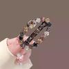 Crystal Flower Hair Claw Clip - Korean Style 2025