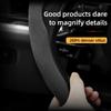 Suitable for Volkswagen Anti-Slip Buckle Segmented Suede Steering Wheel Cover Suitable for Polo Golf 5 6 7 Gol Cc Passat B6 B8 Jetta Scirocco T4