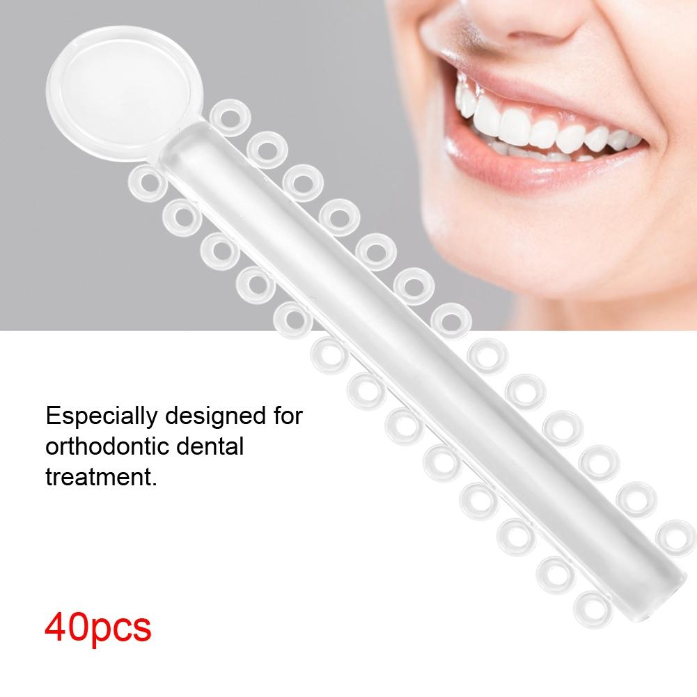 40pcs Dental Orthodontic Ligature Rubber Bands Teeth Corrector Elastic Brace