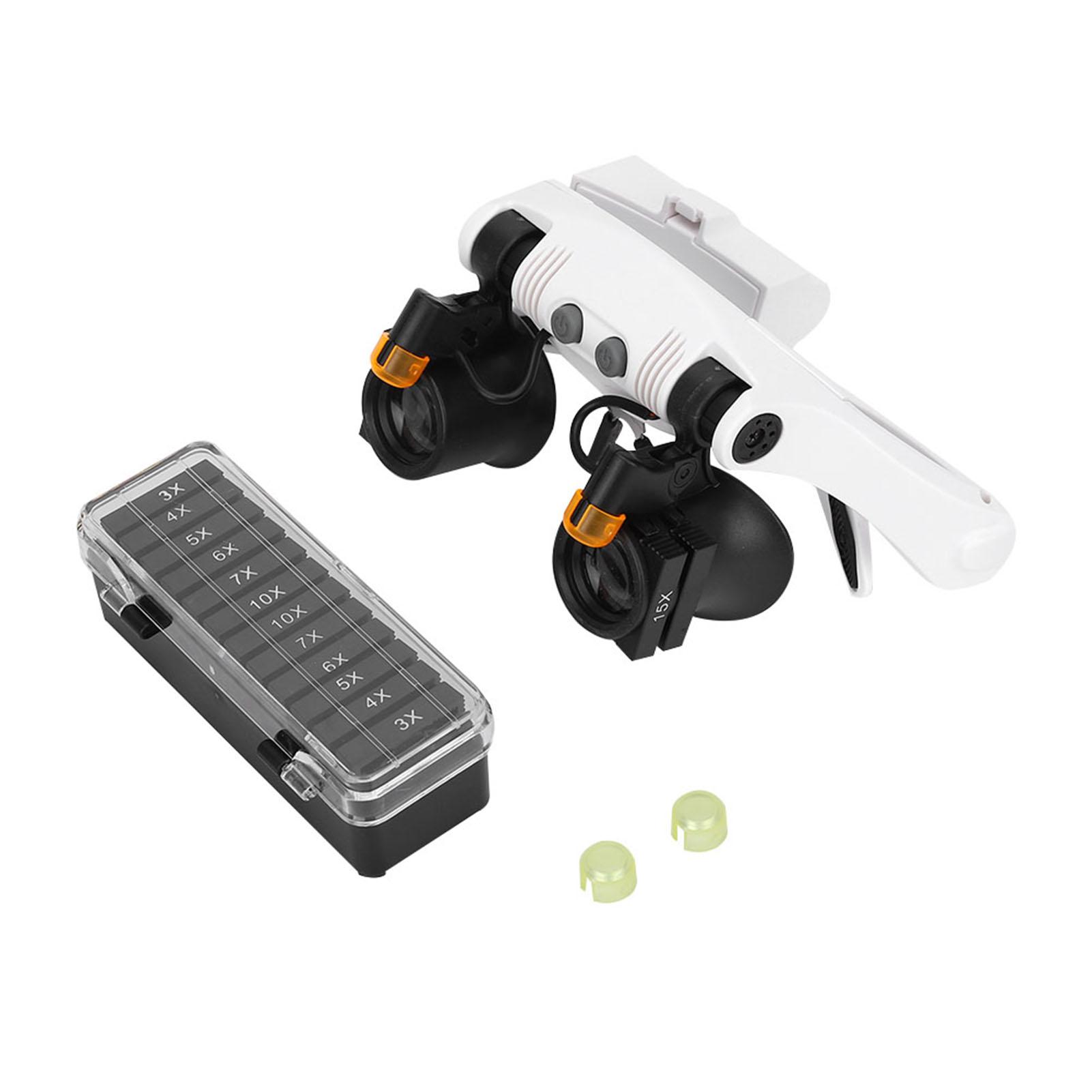 

Багатофункціональний налобний світлодіодний 21-кратний збільшувач з лінзою, що замінюється, для огляду