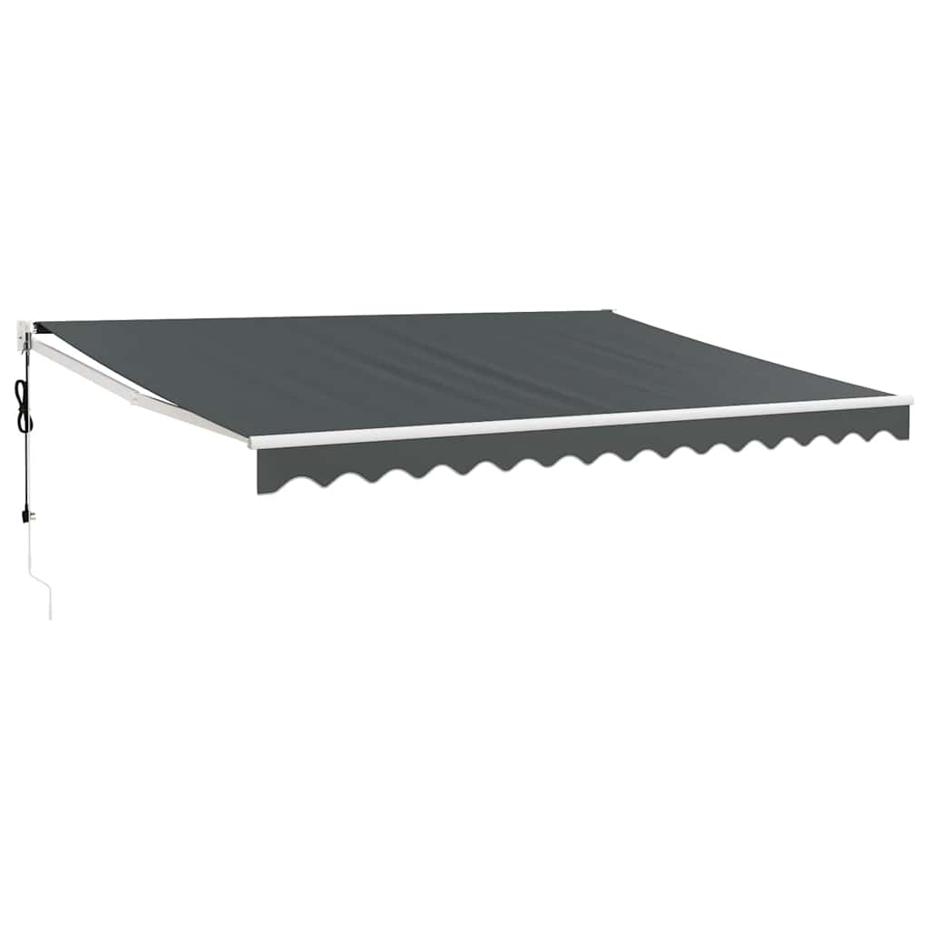 Electric Awning with Crank Anthracite 4x3 M